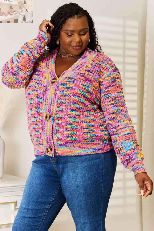 Customer styling 💖 Woven Right V-Neck Cardigan - Long Sleeve Cozy Style 💖