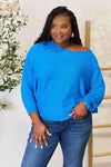 💕 Zenana Batwing Sleeve Blouse - Full Size Round Neck Style 💕 thumbnail