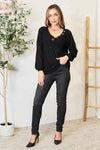 💕 Zenana Long Sleeve Blouse with Button Details 💕 thumbnail